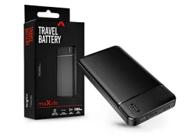 Maxlife univerzális hordozható, asztali akkumulátor töltő - Maxlife MXPB-01   Power Bank - 2xUSB + microUSB + Type-C - 1