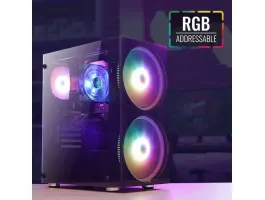 Aerocool Python RGB ATX Fekete Edzett üveg számítógépház