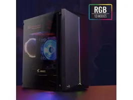 Aerocool Split RGB ATX Fekete Akril üveg számítógépház