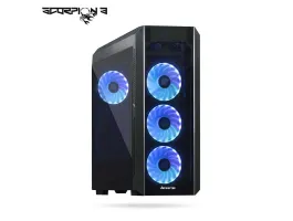 Chieftec Gaming Scorpion 3 RGB ATX Fekete RGB LED számítógépház