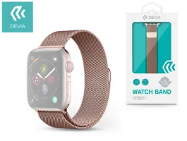 Apple Watch fém szíj - Devia Elegant Series Milanese Loop - 38/40/41 mm - rose gold