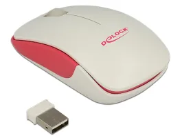 Delock Wireless Mini USB Mouse fehér-rózsaszín vezeték nélküli egér (12495)