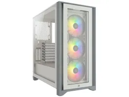 Corsair iCUE 4000X RGB Edzett Üveg Mid-Tower Fehér számítógépház (CC-9011205-WW)