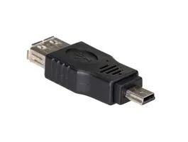 Akyga AK-AD-07 USB2.0 mini B - USB2.0 A M/F adapter fekete