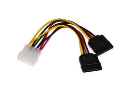 Akyga Molex Power 4pin - 2db SATA3 Power M/F tápkábel 0.15m