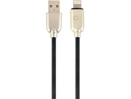 Gembird Premium rubber 8-pin charging and data cable 1m black