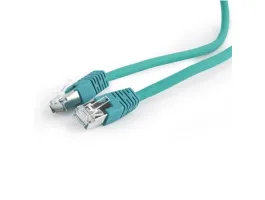 Gembird RJ45 CAT6A FTP M/M adatkábel 0.25m zöld LSZH