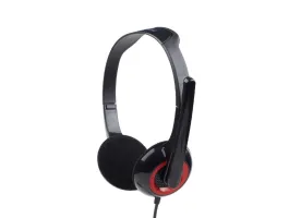 Gembird sztereó headset fekete-piros