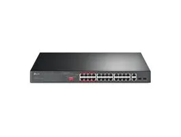 TP-LINK Switch 24x100Mbps (24xPOE+) + 2x1000Mbps + 2xGigabit kombó SFP TL-SL1226P