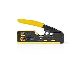 NEDIS (CCGG89510BK) Crimp pliers CAT5 / CAT5e / CAT6 / CAT6a / CAT7 / RJ12 / RJ45 Fogó / Lehántás / Szigetelés Eltávolít