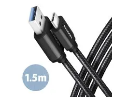 Axagon BUCM3-AM15AB USB Type-C 3.2 Gen 1 - USB-A 1,5m fekete kábel