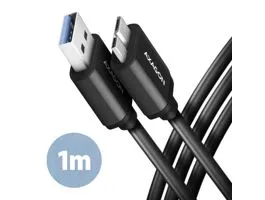 Axagon BUMM3-AM10AB micro USB3.2 Gen 1 B - USB A 1m fekete kábel