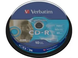 Verbatim CD-R 700MB 52x (10 darab/henger) lemez