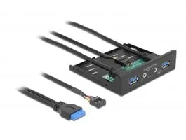 Delock 3.5  USB 3.2 Gen 1 első panel 2 x USB A-típusú + HD-Audio (64150)