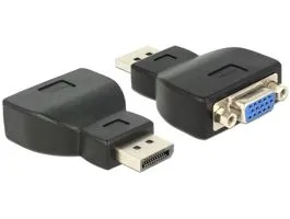 Delock Adapter Displayport-dugós csatlakozó  VGA-csatlakozóhüvely fekete (65567)