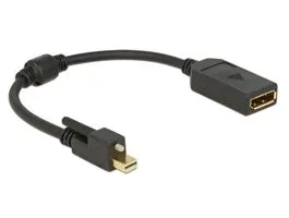 Delock Adapter mini Displayport 1.2-dugós csatlakozó csavarral  Displayport-csatlakozóhüvely 4K (62638)