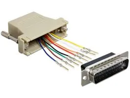 Delock adapter Sub-D 25 Pin apa  RJ45 anya, szerelő készlet (65433)