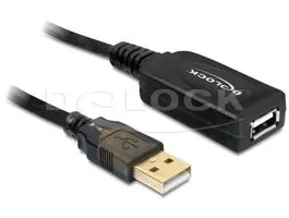 Delock USB 2.0-ás hosszabbító kábel (aktív), 20 m (82690)