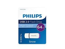 Philips Pendrive USB 2.0 64GB Snow Edition fehér-lila (PH668015)