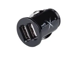 Extreme Media Autós tölto 2xUSB (12/24V - 2A), fekete (NUC-0564)