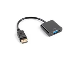 Lanberg Displayport 1.1 - VGA (Apa-Anya) Adapterkábel Fekete (AD-0002-BK)