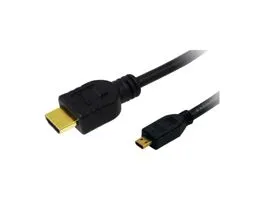 LogiLink HDMI kábel, Micro-D/M   A/M, 4K/30 Hz, fekete, 1 m (CH0030)