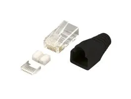 LogiLink RJ45 csatlakozódugasz, árnyékolt Cat6 fekete 100db (MP0022)