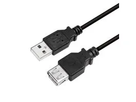 Logilink USB 2.0 kábel, USB-A/M - USB-A/F, fekete, 2 m (CU0010B)