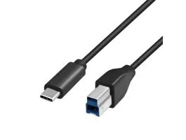 Logilink USB 3.2 Gen1 Type-C kábel, C/M-USB-B/M, fekete, 1 m (CU0162)