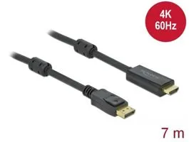 Delock Aktív DisplayPort 1.2 - HDMI kábel 4K 60 Hz 7 méter hosszú (85959)