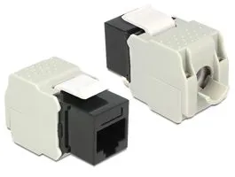 Delock Keystone Module RJ45 anya  LSA Cat.6 UTP fekete (86340)