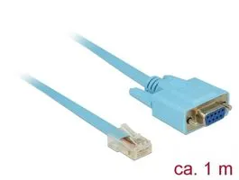 Delock RS-232 DB9 típusú adapter anya  1 x RS-232 RJ45 soros apa 1 m (63341)