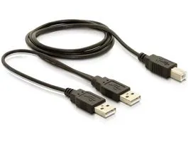 Delock USB 2.0-B   USB-A hálózati + hálózati/adat kábel (82394)