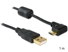 Delock USB-A apa  USB micro-B apa kábel, 90 -ban forgatott bal/jobb (83147)