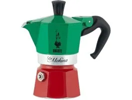 Bialetti La Mokina Italia fél adagos trikolor kotyogós kávéfozo