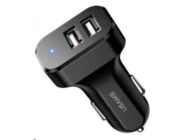 Usams C13 Dual USB Car Charger Black