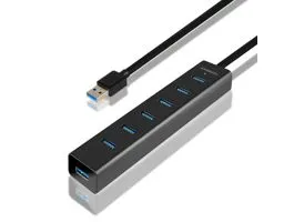 AXAGON HUE-SA7BP USB3.0 Charging Hub Black