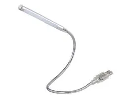 Hama Swan Neck Notebook Light with 10 LEDs Dimmable Touch Sensor Silver