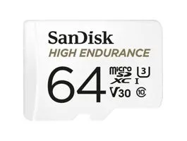 Sandisk 64GB microSDXC High Endurance CL10 U3 V30 + adapterrel