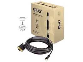 CLUB3D USB Type C - D-SUB Active 5m kábel