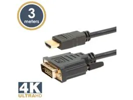 NEXUS DVI-D / HDMI kábel · 3 m aranyozott csatlakozóval