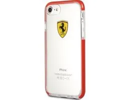 Ferrari iPhone 7 átlátszó/piros fényes tok