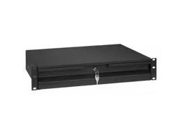 Stalflex RD19-2U-B 19&quot; 2U zárható fekete rack fiók