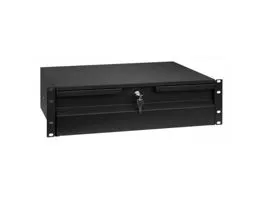 Stalflex RD19-3U-B 19&quot; 3U zárható fekete rack fiók