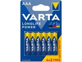 Varta 4903121436 Helps Longlife Power AAA (LR03) mikro ceruza elem 4+2db/bliszter