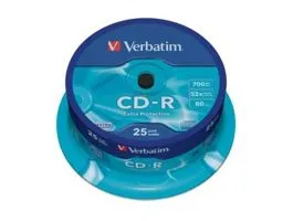 VERBATIM CDV7052B25DL  CD-R DataLife cake box CD lemez 25db/csomag