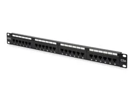 DIGITUS CAT5e 24port 19&quot; 1U fekete árnyékolatlan Patch Panel