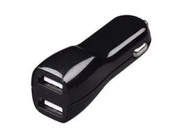 HAMA 2xUSB szivargyújtó töltő adapter - 10.5W - HAMA USB Car Charger - fekete