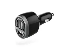 HAMA 3xUSB szivargyújtó töltő adapter - 26W - HAMA Car Charger Kitwith 3xUSB-A -fekete