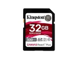 Kingston 32GB SD Canvas React Plus (SDHC Class 10  UHS-II U3) (SDR2/32GB) memóriakártya